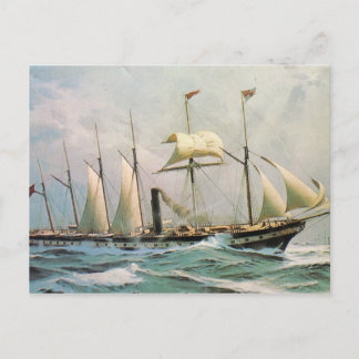 SS Großbritannien auf See Postkarte