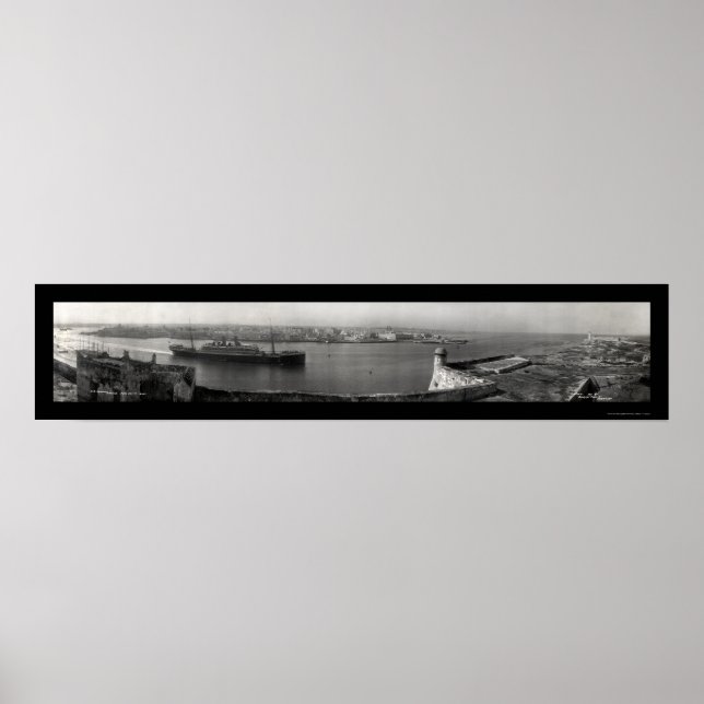 SS Hamburg Havanna Foto 1911 Poster (Vorne)
