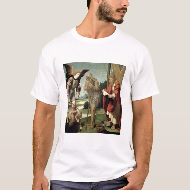 SS. Michael, Andrew und Onuphrius (Öl auf Platte) T-Shirt (Vorderseite)