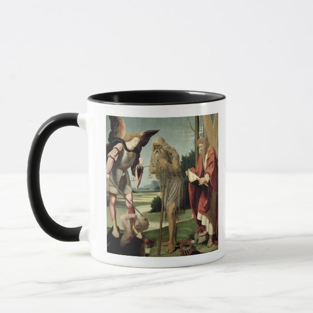SS. Michael, Andrew und Onuphrius (Öl auf Platte) Tasse (Links)