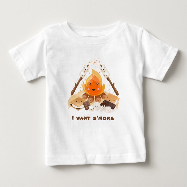 S's Niedlicher Fun Campfire Baby T - Shirt (Vorderseite)