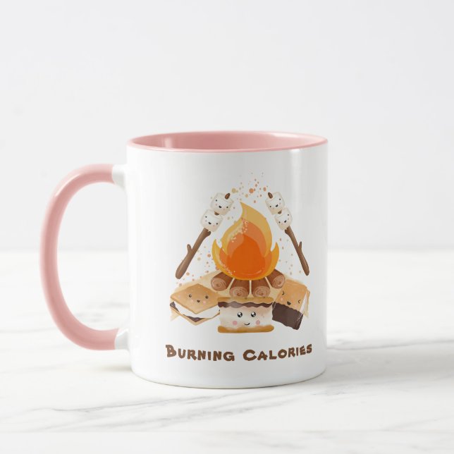 S's Niedlicher Funny Camping Campfire Tasse (Links)
