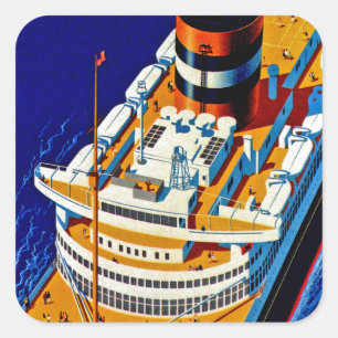 SS Nieuw Amsterdam Quadratischer Aufkleber