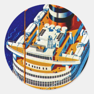 SS Nieuw Amsterdam Runder Aufkleber