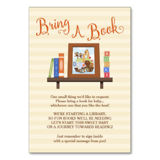 SS Noah / Noah's Ark Bring-a-Book Baby Shower Tischnummer