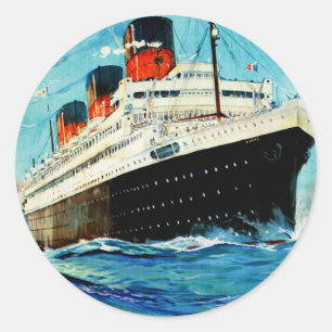 ss Paris ~ French Line Runder Aufkleber