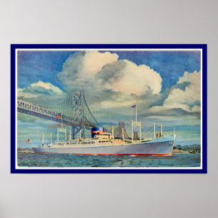 SS Präsident Hoover Poster