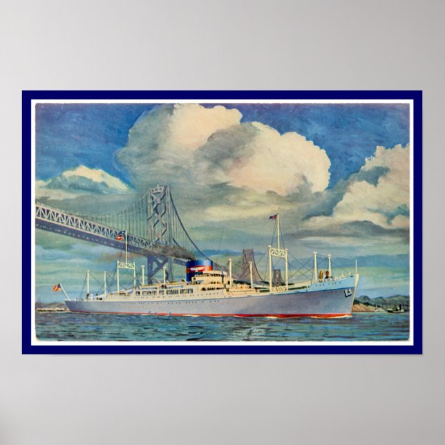 SS Präsident Hoover Poster (Vorne)