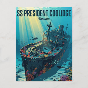 SS President Coolidge Wrack-Tauchplatz Vanuatu Postkarte