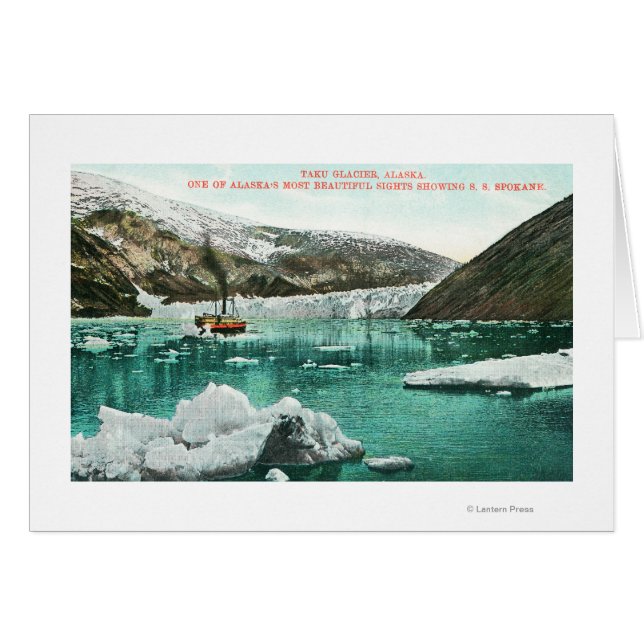 SS Spokane Steamer Passing by Glacier (Vorderseite (Horizontal))