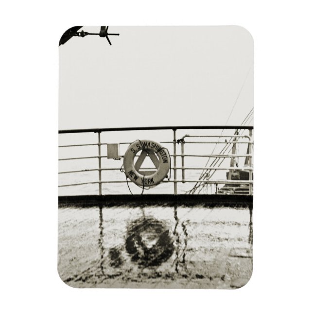 SS Washington Luxury Liner Cruise Ship 1930s Deck Magnet (Vertikal)