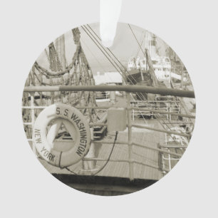 SS Washington Luxury Liner Cruise Ship 1930s Deck Ornament