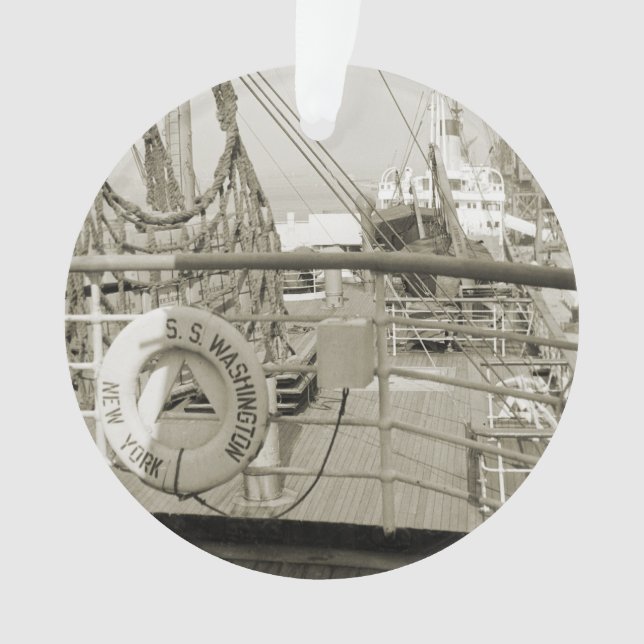 SS Washington Luxury Liner Cruise Ship 1930s Deck Ornament (Vorderseite)