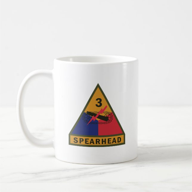SSI - 3rd Armored Division w Name Tape Kaffeetasse (Links)
