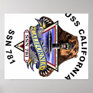 SSN 781 US California Poster
