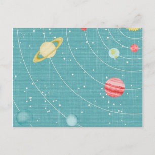 SSP CARTOON KIDS SOLAR SYSTEM PAPER PLANETEN START POSTKARTE