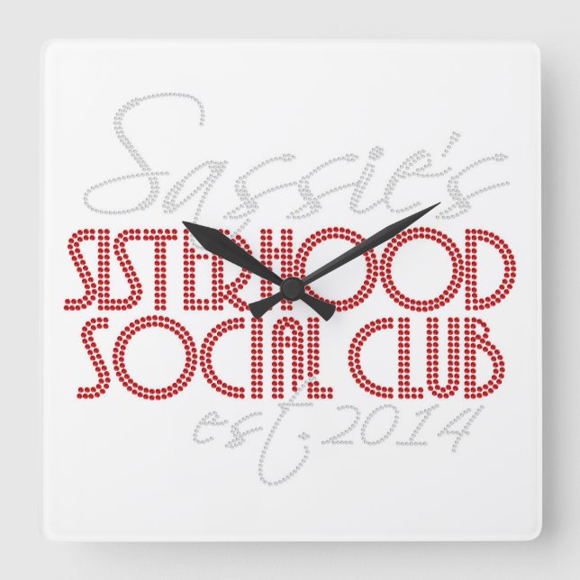 SSSC WALL CLOCK QUADRATISCHE WANDUHR (Vorderseite)