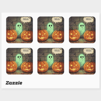 Ssshhh es ist ! Halloween-Männer-Shirt Quadratischer Aufkleber