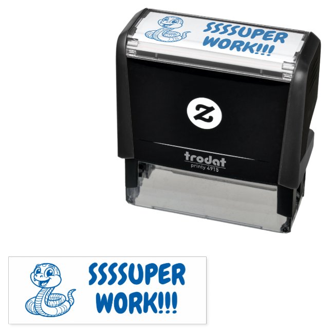 SSSSuper Super Work Schlange Lehrer Student School Permastempel (Beispiel)