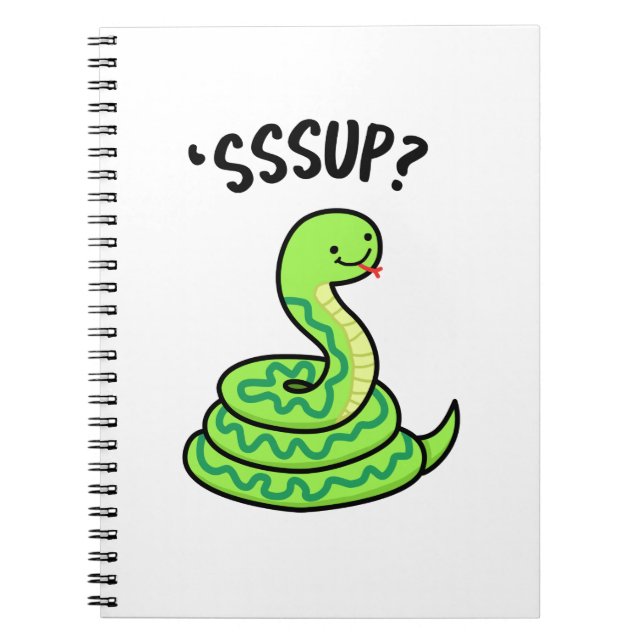 Sssup Funny Hissing Snake Pun Notizblock (Vorderseite)
