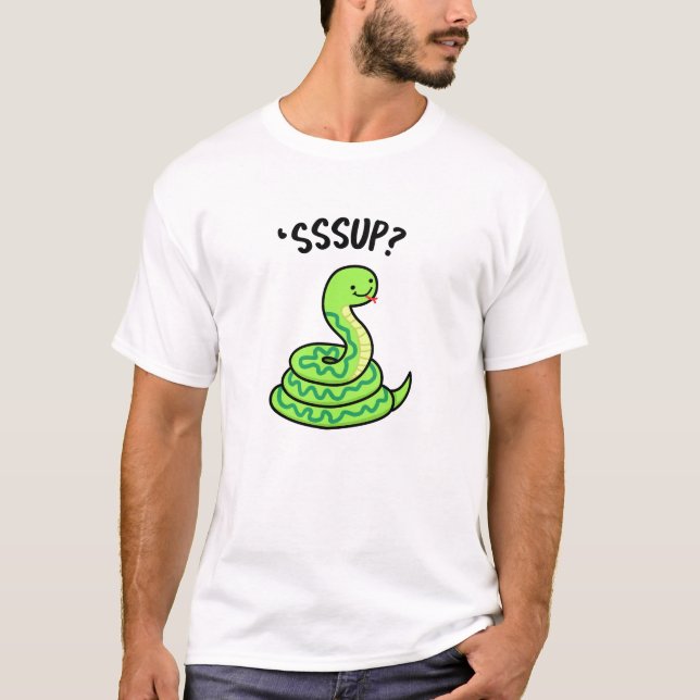 Sssup Funny Hissing Snake Pun T-Shirt (Vorderseite)