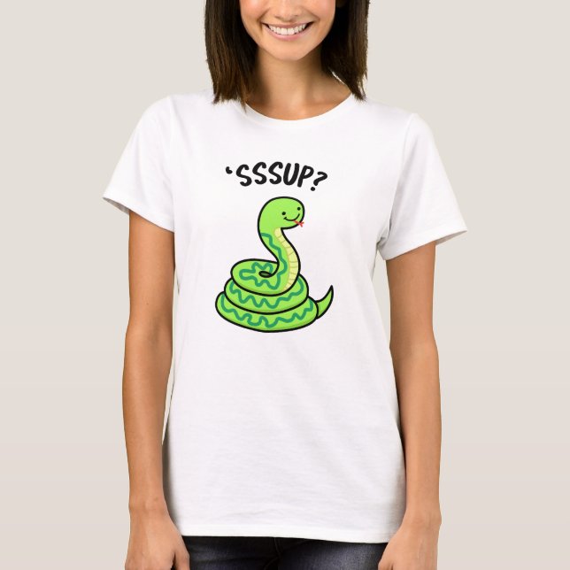 Sssup Funny Hissing Snake Pun T-Shirt (Vorderseite)
