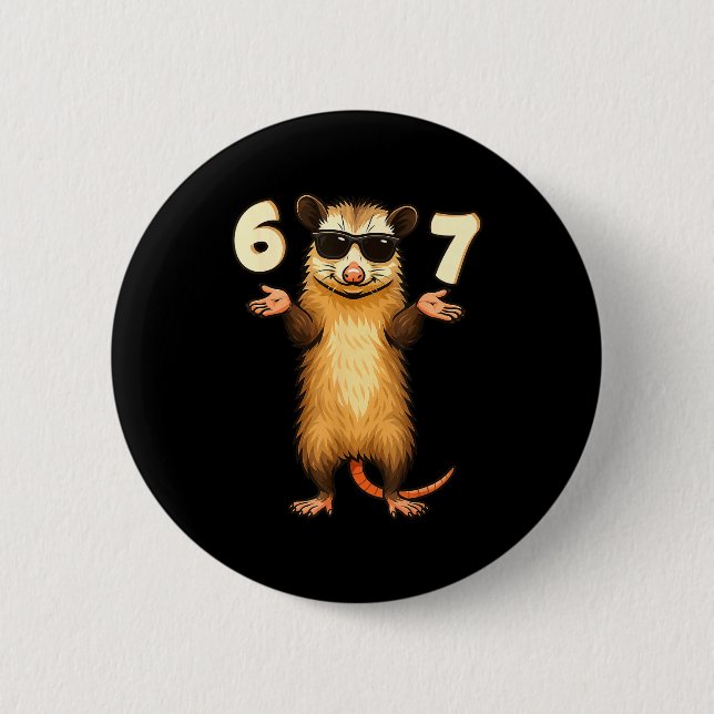 Ssum 67 Hand Motion Meme Funny Kids Teens Gen Alph Button (Vorderseite)