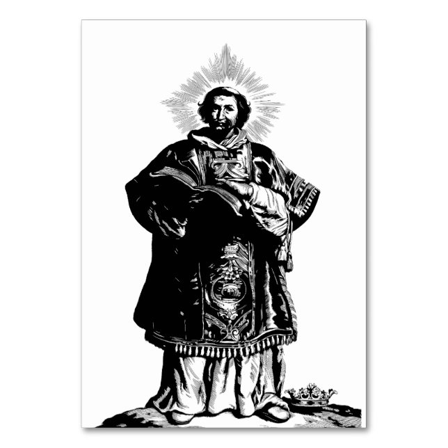 St. Adalbert von Prager Bischof und Märtyrer Tischnummer (Vorderseite)