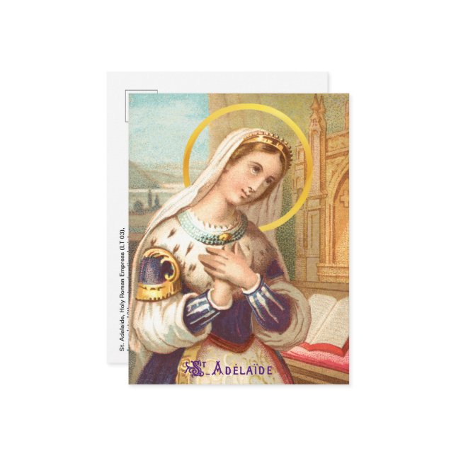 St. Adelaide, Kaiserin Heiliger Römer (LT 03) Postkarte (Vorderseite/Rückseite Beispiel)
