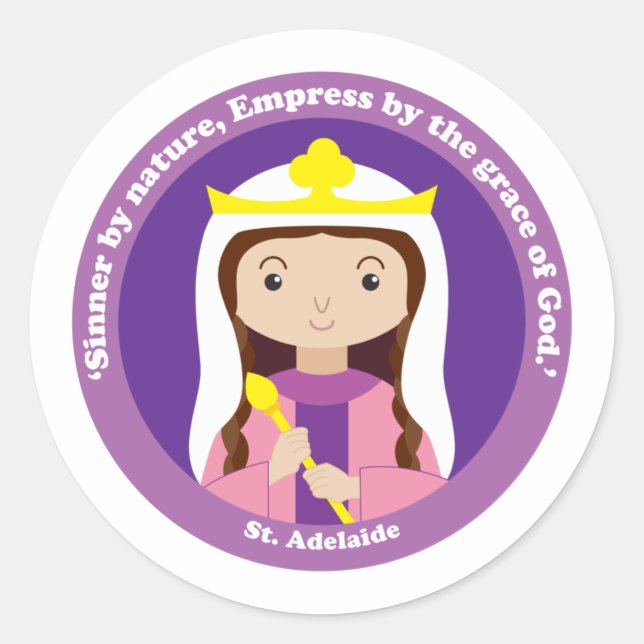 St. Adelaide Runder Aufkleber (Vorderseite)