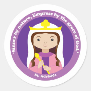 St. Adelaide Runder Aufkleber