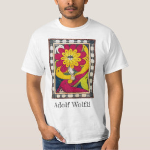 St. Adolf-Thron, Gesicht-Blume Adolf Wölfli T-Shirt