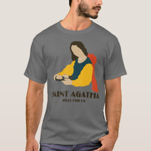 St. Agatha Breast Cancer Ribbon Patron St. Nurses T-Shirt