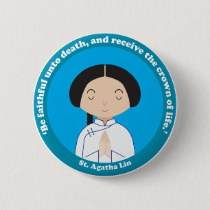 St. Agatha Lin Button