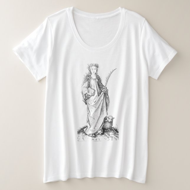 St Agnes Große Größe T-Shirt (Design vorne)
