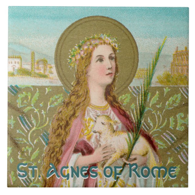 St. Agnes of Rome (BC 01) Fliese (Vorderseite)