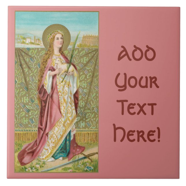 St. Agnes of Rome (BC 01) Fliese (Vorderseite)