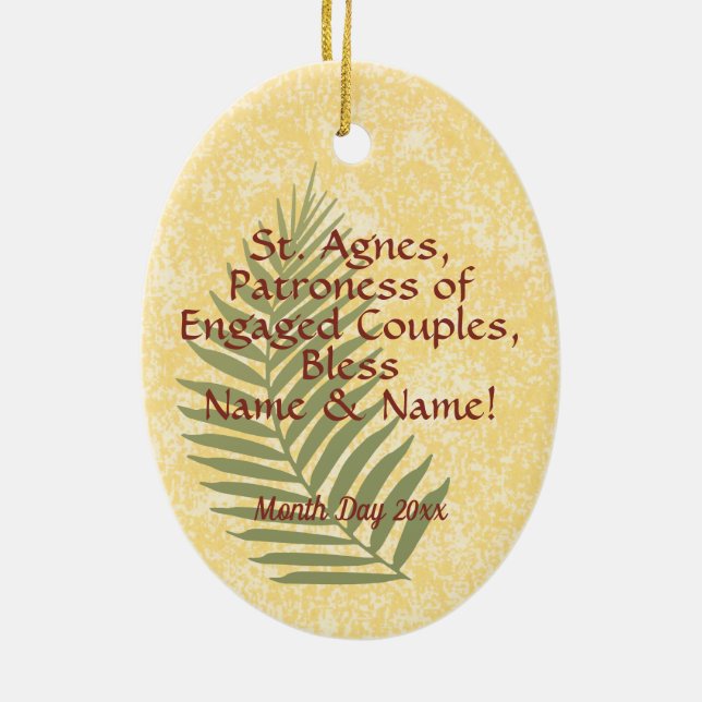 St. Agnes of Rome (BC 01) Keramik Ornament (Hinten)