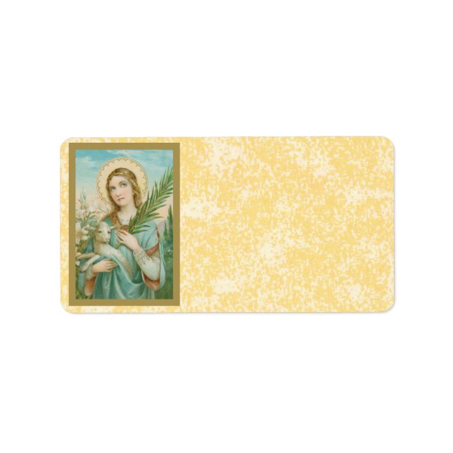 St. Agnes of Rome (MH 01) Adressaufkleber (Vorne)