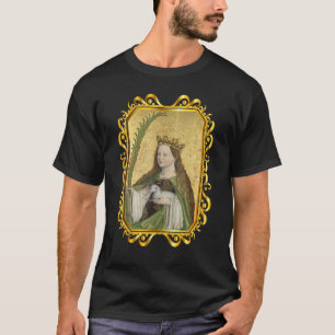 St. Agnes von Rom Gebetskarte Vintage Katholische T-Shirt