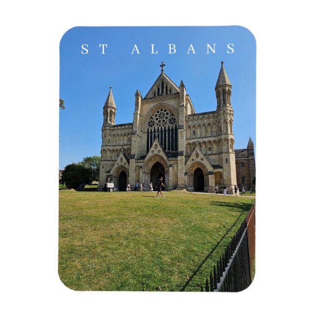 St Albans Cathedral Aussicht Kühlschrankmagnet Magnet (Vertikal)