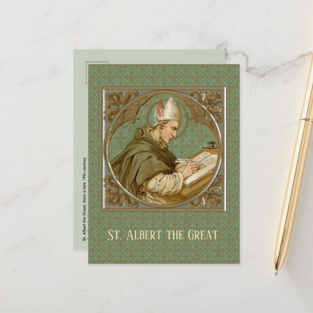 St. Albert the Great (BK 013) Postcard Postkarte (Vorderseite/Rückseite Beispiel)