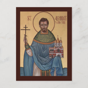 St. Alexander von New York Prayer Card Postkarte