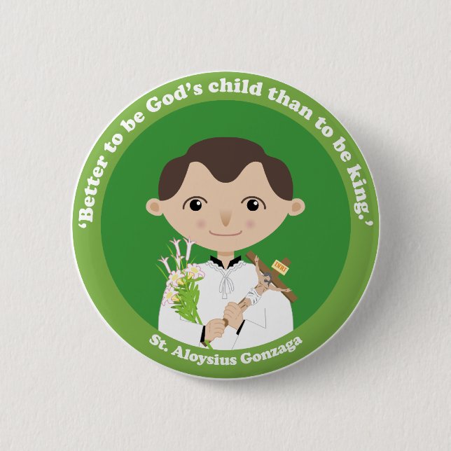 St. Aloysius Gonzaga Button (Vorderseite)