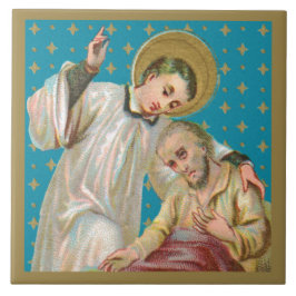 St. Aloysius Gonzaga & Plague Victim (M06; NoName) Fliese