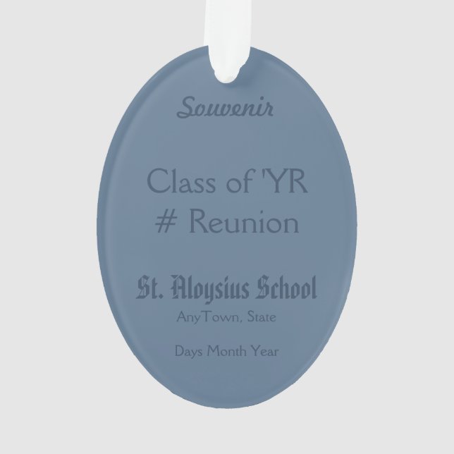 St. Aloysius Gonzaga (PM 01) Acryl Ornament (Rückseite)