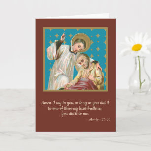 St. Aloysius & Plague Victim (M 06) Leere Begrüßun Karte