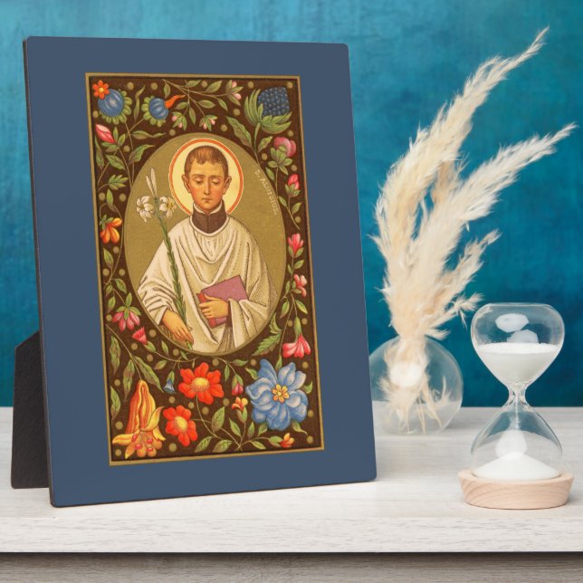 St. Aloysius (PM 01) 8"x10" Plaque 1 with Easel Fotoplatte (Seite)