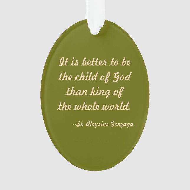 St. Aloysius (PM 01a) Acryl Ornament (Rückseite)