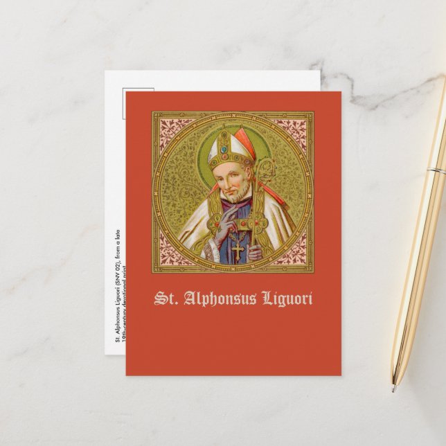 St. Alphonsus Liguori (SNV 02) (Square) Postkarte (Vorderseite/Rückseite Beispiel)